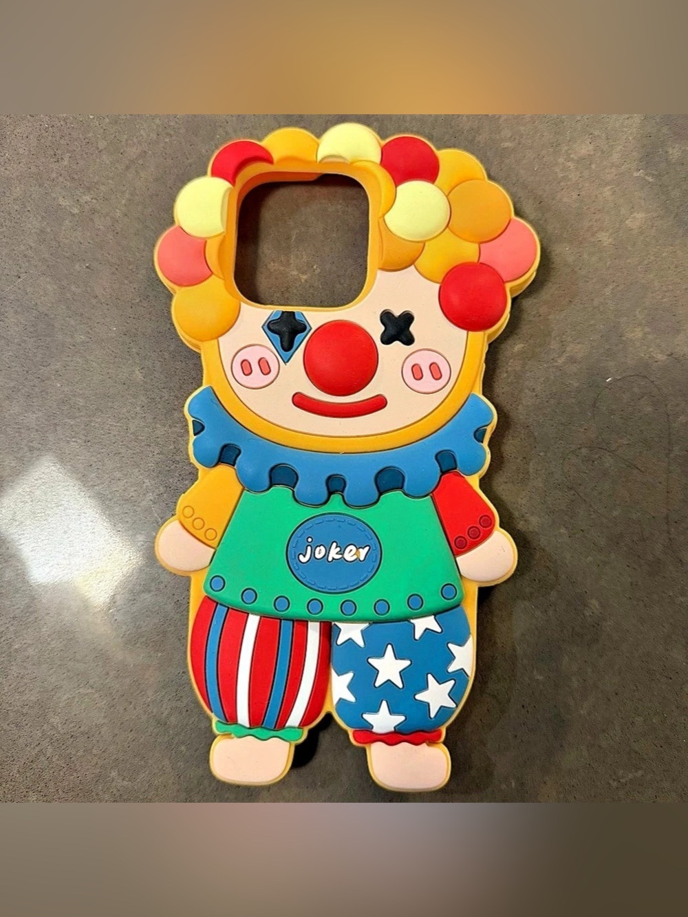 Ugly Case Compatible with iPhone 16 Pro,3D Kawaii Clown Cartoon Fun Women Girls